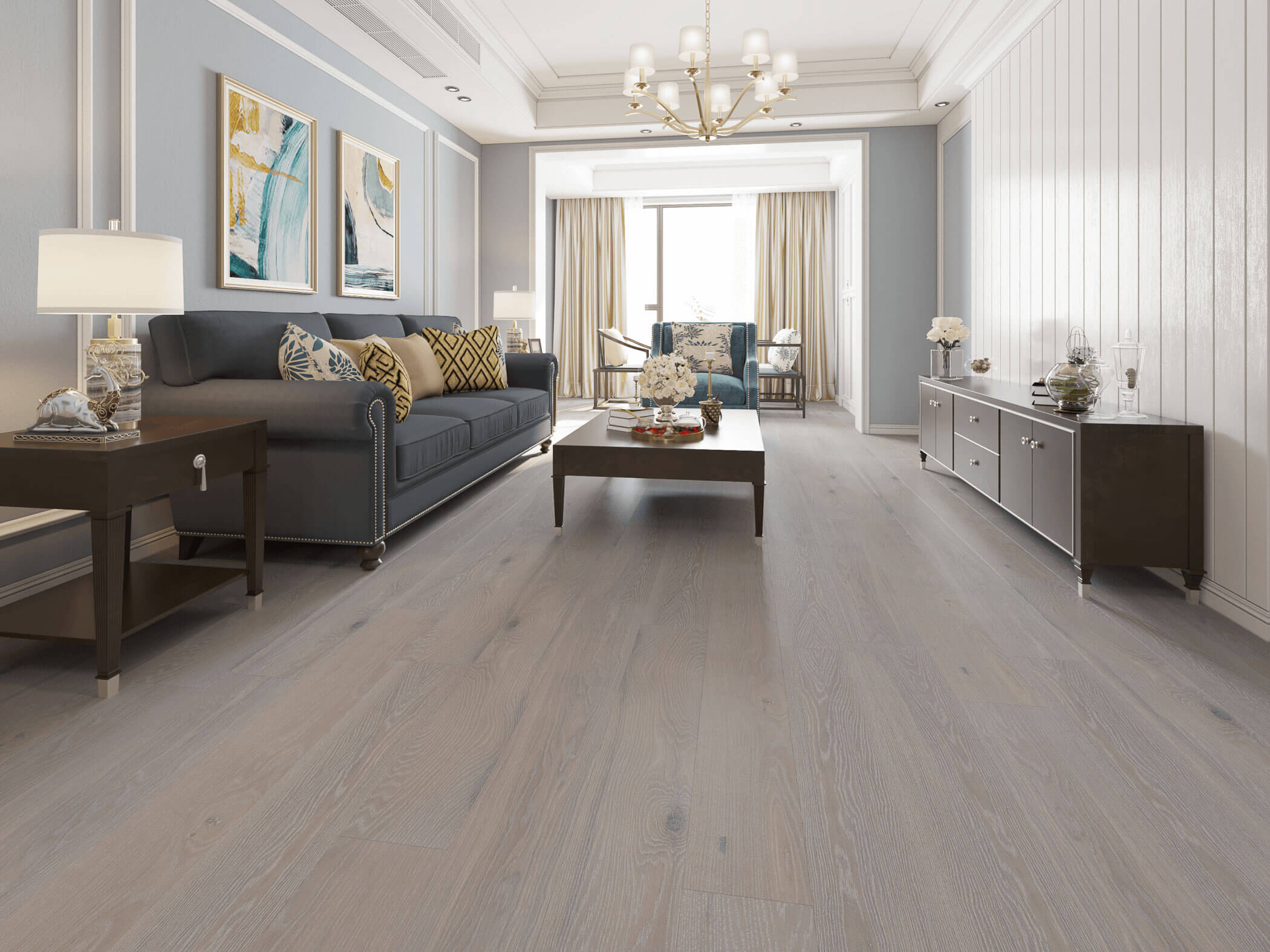 9'' collection-American White Oak - Silver Stone