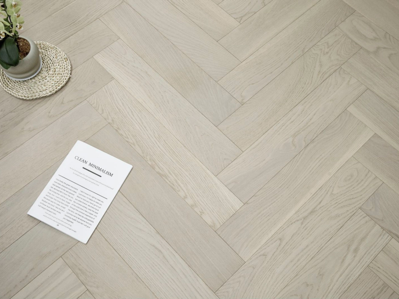 American Oak Herringbone Collection-Pearl