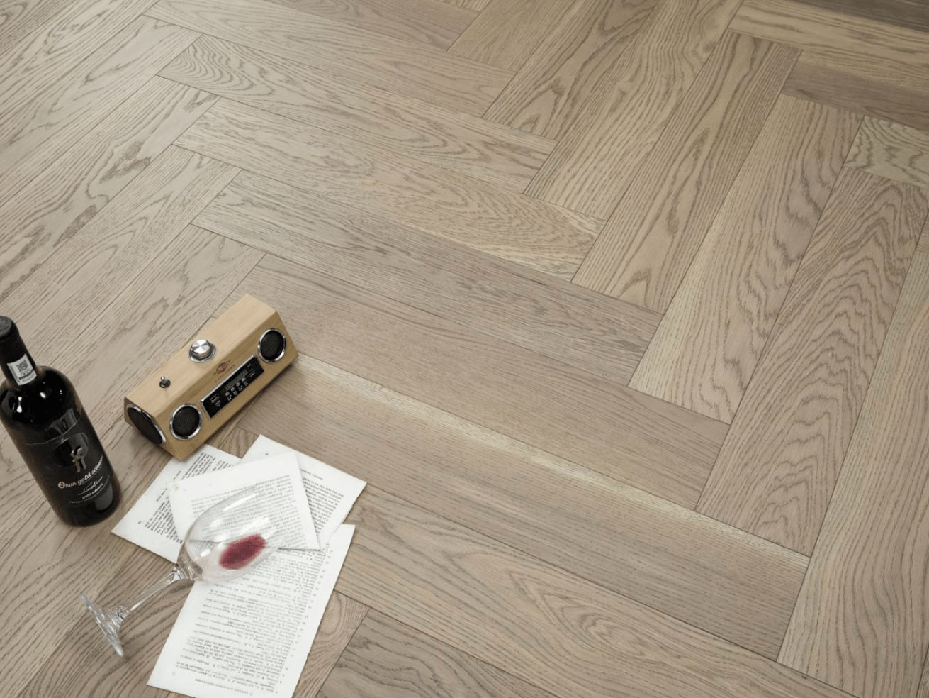 American Oak Herringbone Collection-Toffee Crunch