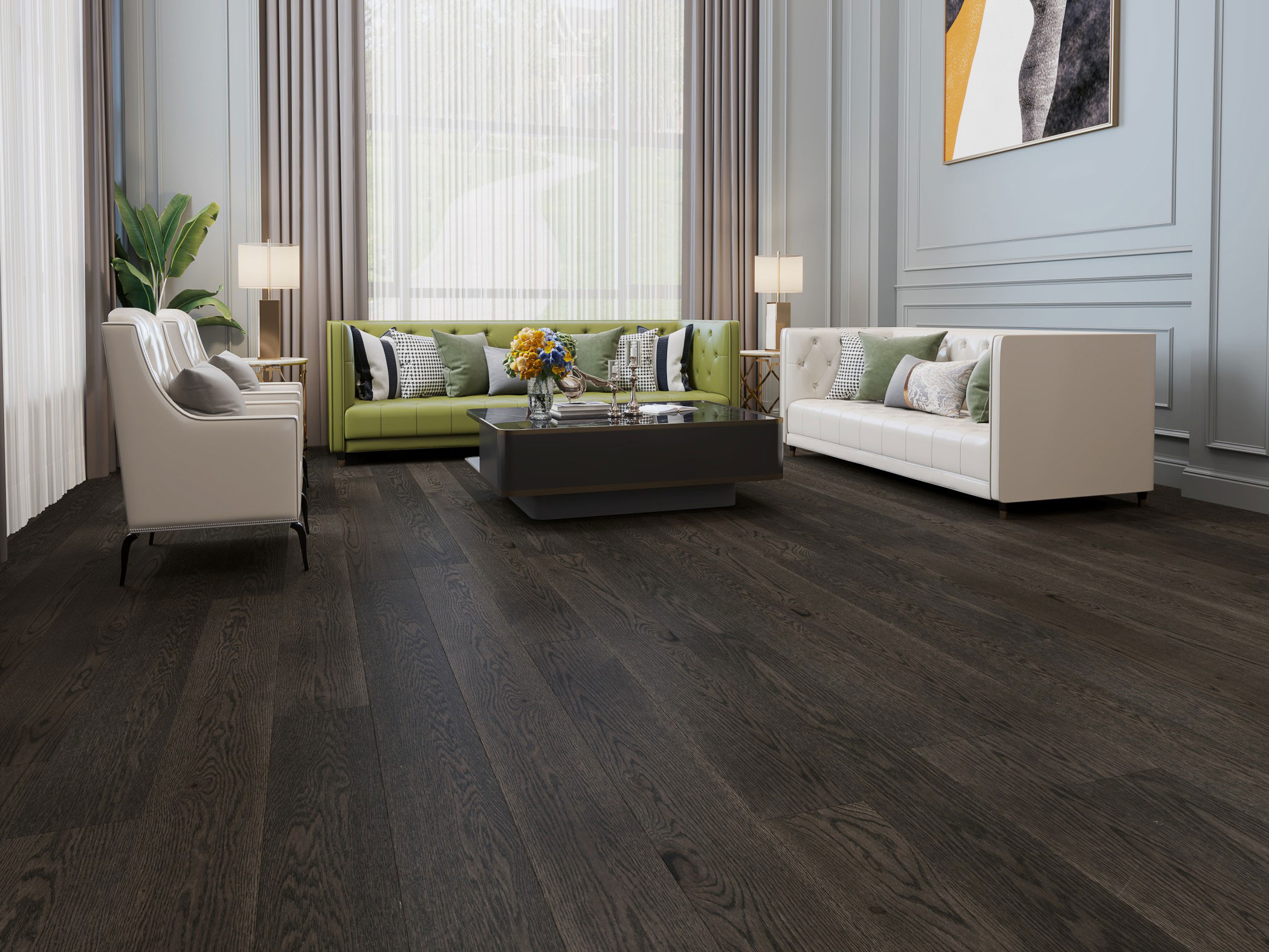 American White Oak 7 Collection - Charcoal