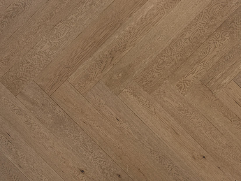European Oak Herringbone Collection - Toffee Crunch